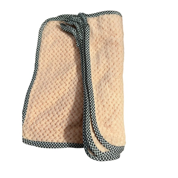 Set of five coral fleece dish cloths or wash cloths with hanging tag - Picture 2 of 2